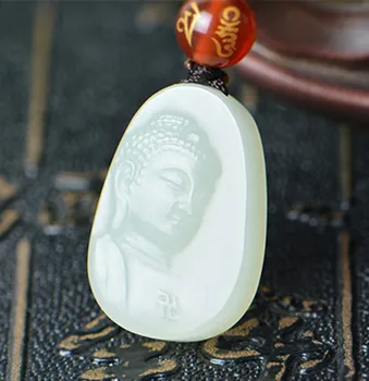 

Hetian stone women children big day like puxian empty nether hiding protective deity pendant/1