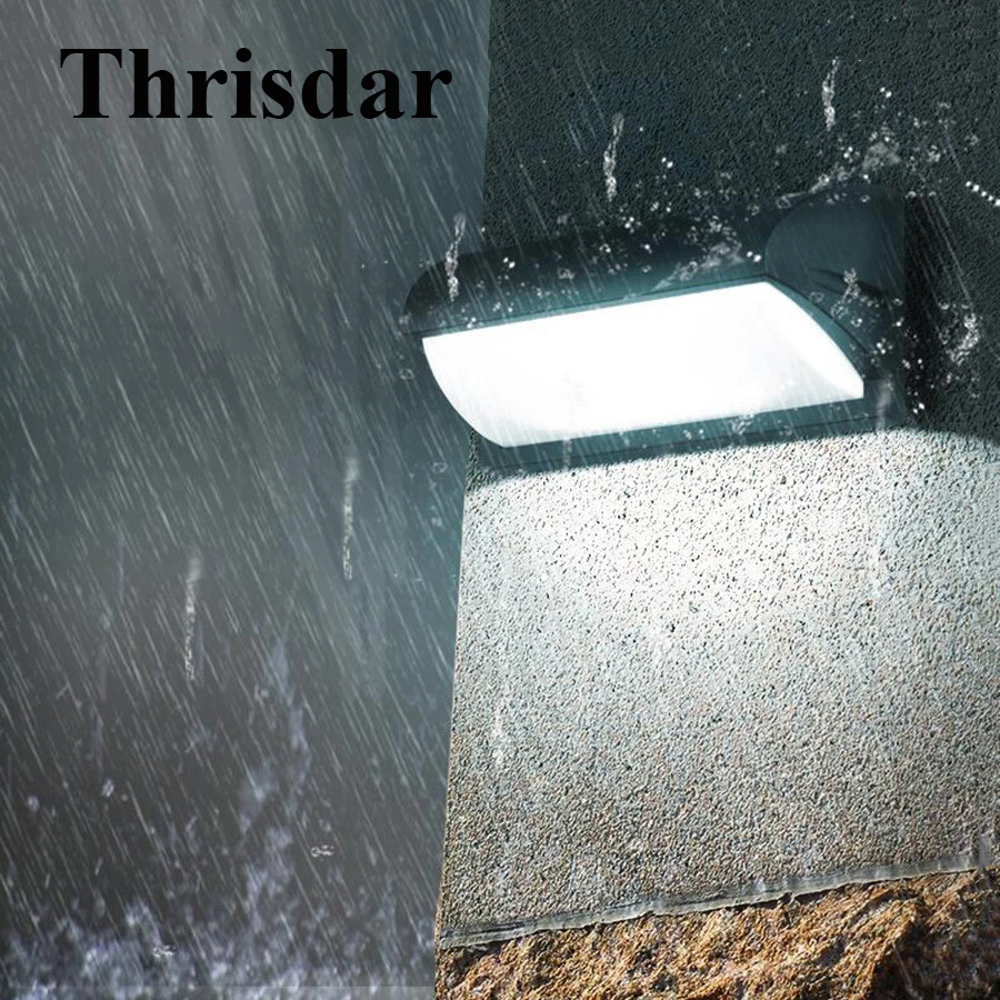 

Thrisdar 10/30W Waterproof Led Wall Lamp Outdoor Balcony Stairs Engineering Villa Wall Light Courtyard Garden Porch Wall Sconces