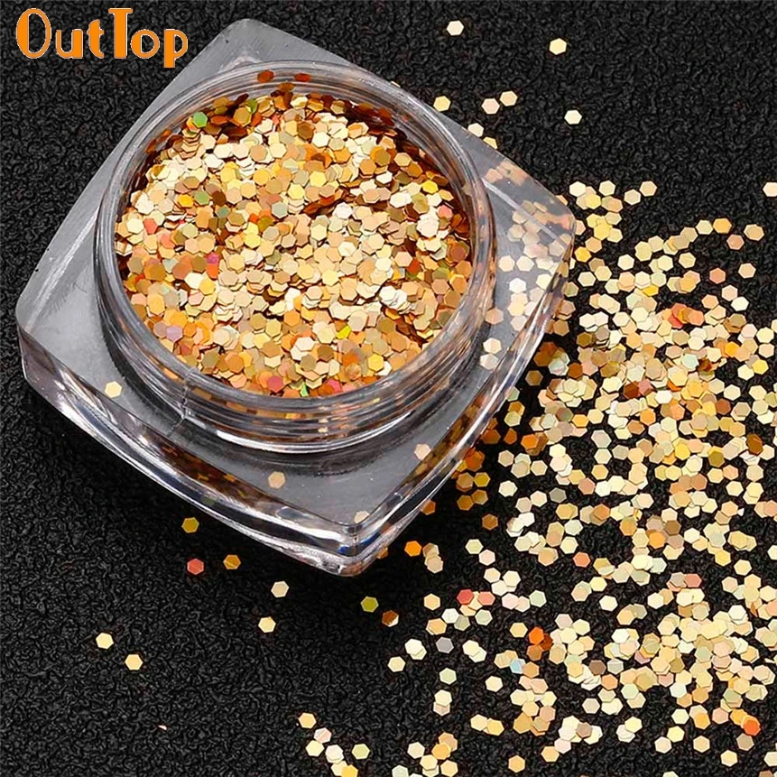 OutTop ColorWomen 1 5 г мини шестигранные блестки наконечники для украшения ногтей