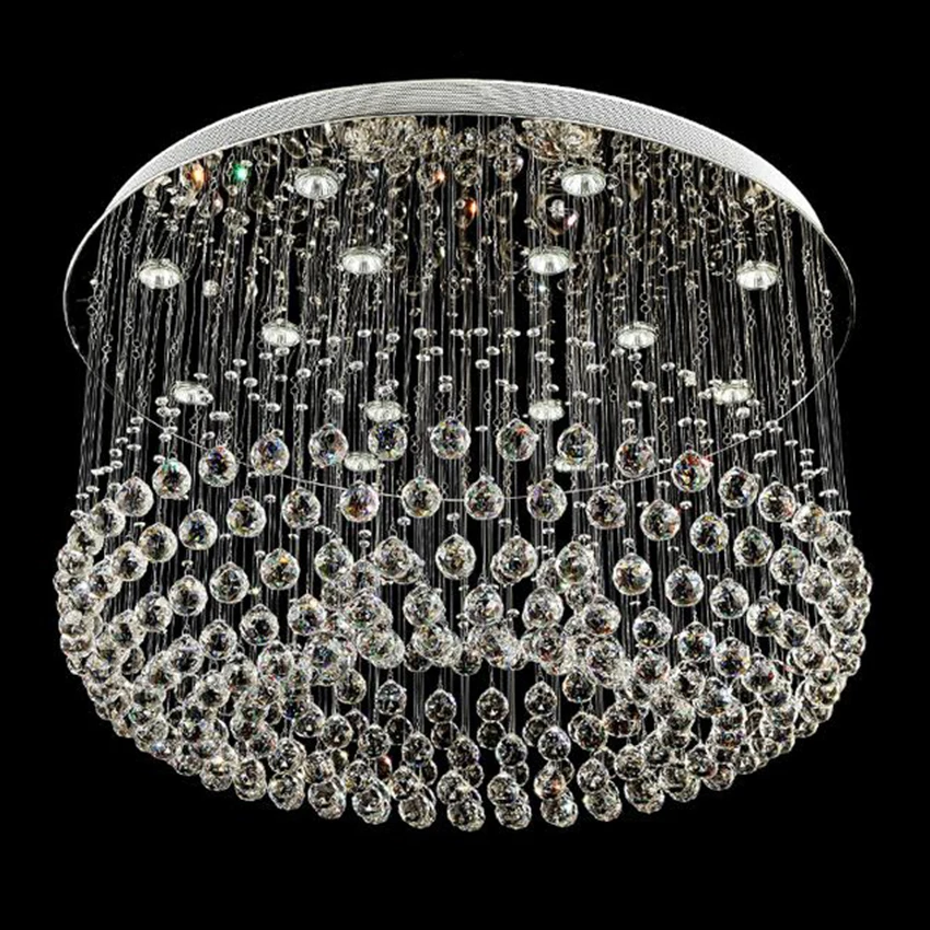 

Free Shipping New Modern Round new square crystal lamp modern Ceiling LED light crystal lighting living room Ceiling Lights