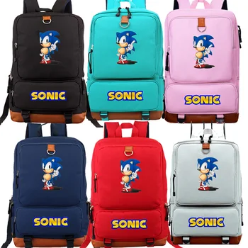 

Casual Sonic Teens Boys Girls Men Women Backpacks Student Back to School Gift Rucksack Teens Cool Daily Mochila