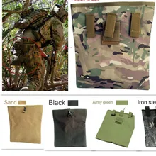 Большая вместительность Военная тактический для страйкбола и пейнтбола Охота складной Mag восстановление сумка для мусора W/ремень с крючком петля