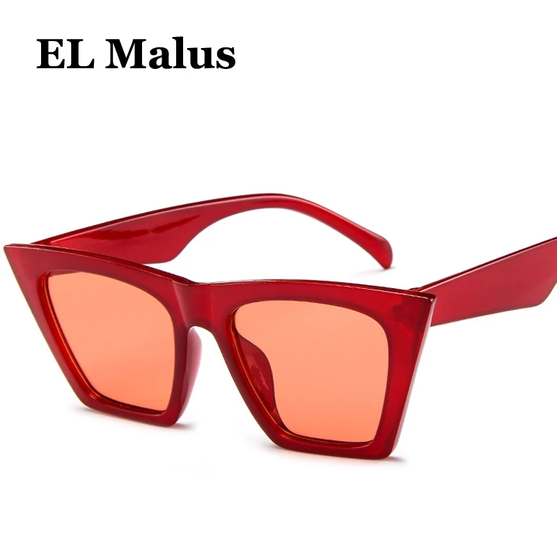 [EL Malus]2018 Новые солнцезащитные очки в оправе кошачий глаз женские UV400 красные