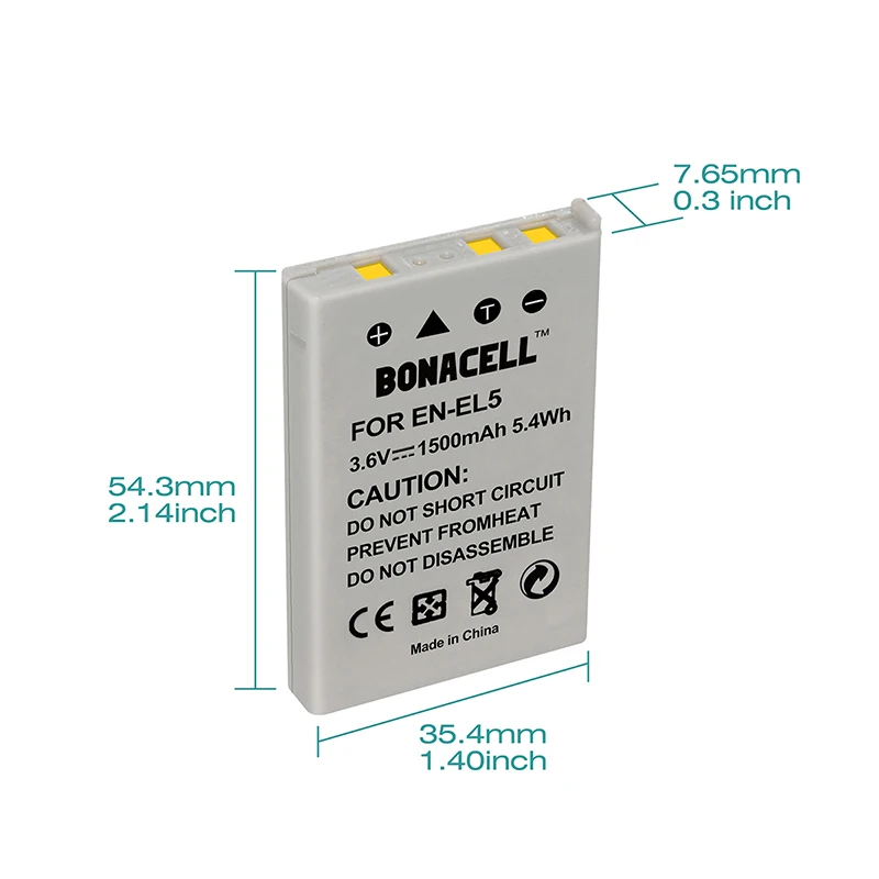 Bonacell 1500 мА/ч, 3,6 V EN-EL5 RU EL5 Замена Батарея + Зарядное устройство для цифровой камеры Nikon Coolpix P500 P510 P520 P530 P4 P80 P90 P100 P500