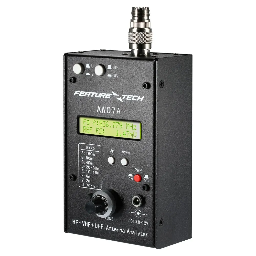 

AW07A Antenna Analyzer HF/VHF/UHF 160M Impedance SWR Antenna Analyzer Meter RF Impedance Analyzer for Ham Radio Hobbyists DIY