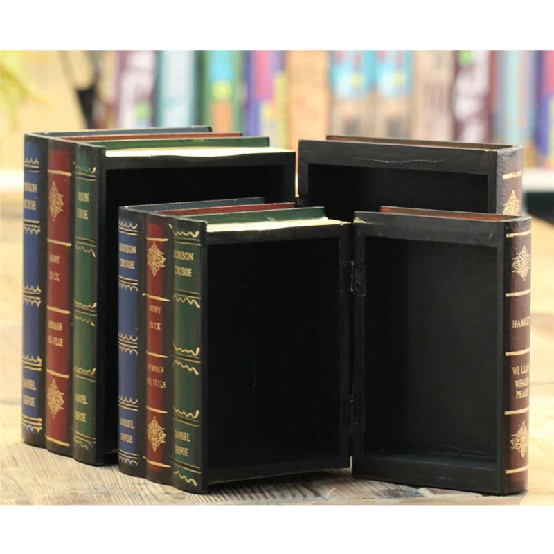 Decorative Fake Book Retro Organizer Boxes Vintage Secret Storage Box