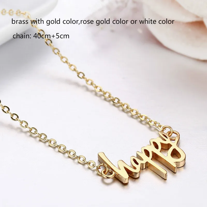 Простая Подвеска Happy Charm короткое колье чокер для женщин девушек лучших друзей