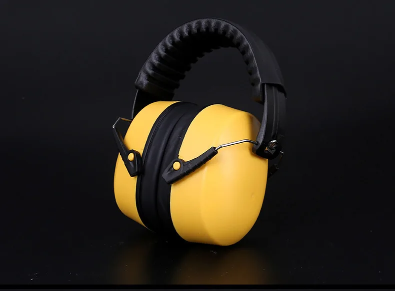 Анти-шум защитные беруши регулируемый над головой SNR-35dB защита для ушей для работы исследования съемки барабанная Защита слуха - Цвет: Цвет: желтый