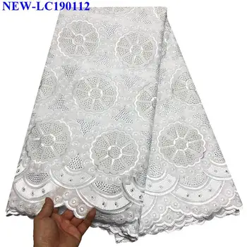 

Wthie African Dry Lace Fabrics High Quality Cotton Lace Fabric Swiss Voile With Stone Swiss Voile Lace In Switzerland TY-06