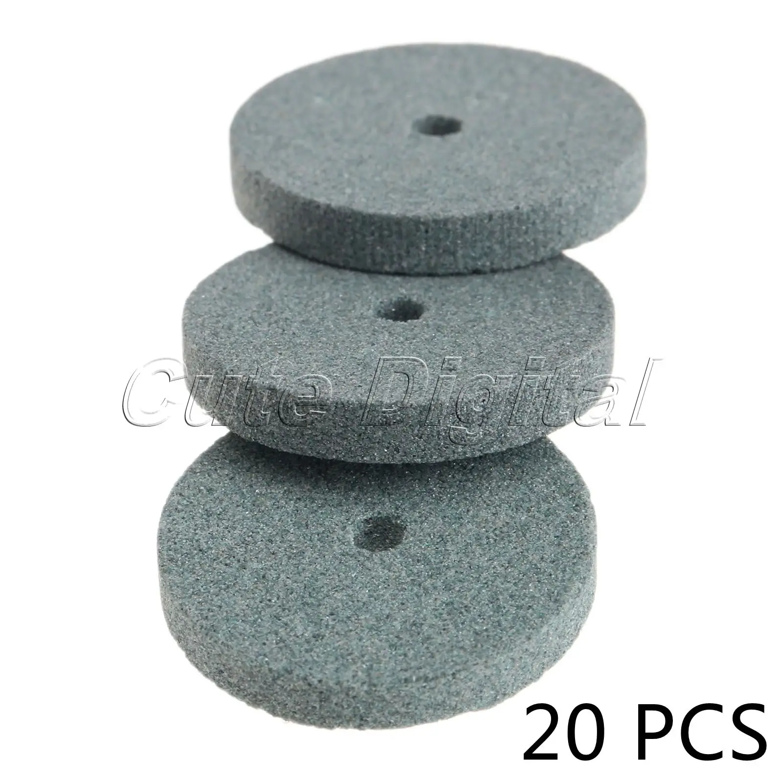 20pcs/set 20mm Mini Green Grinding Wheel Polishing Mounted Stone Abrasive Tools For Bench Grinder Dremel Rotary Tool Accessory