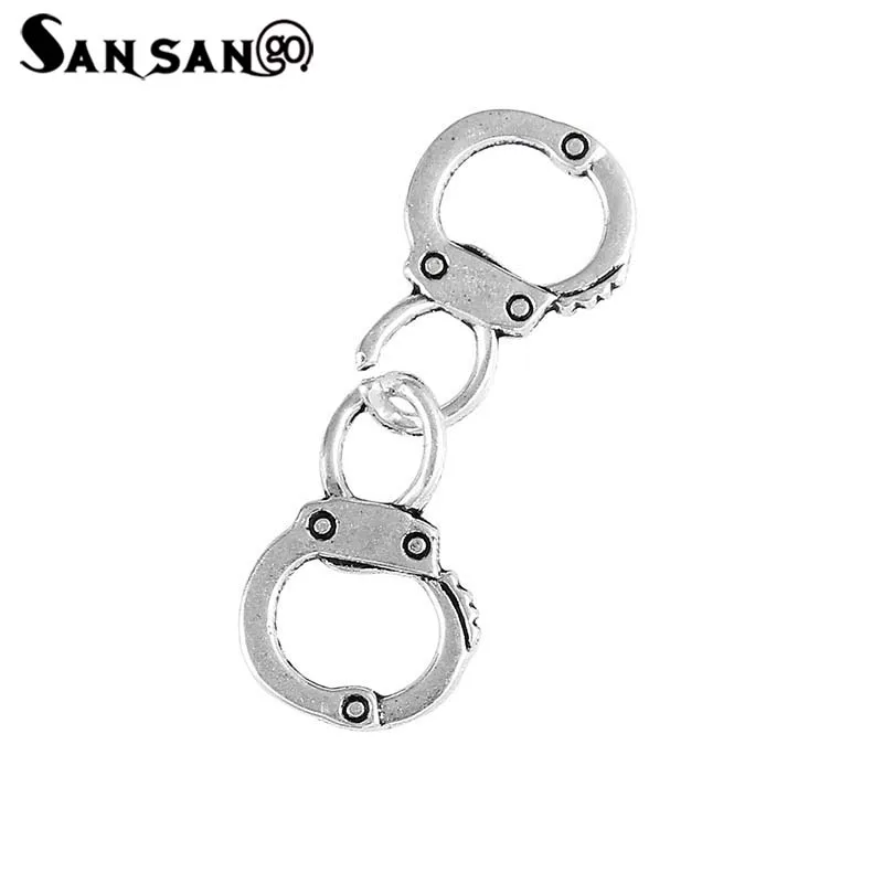 

New Arrival Antique Silver Charms Lighthouse Handcuffs Alloy Pendants Fit Bracelet Necklace For DIY Making Jewelry Gift 10pcs