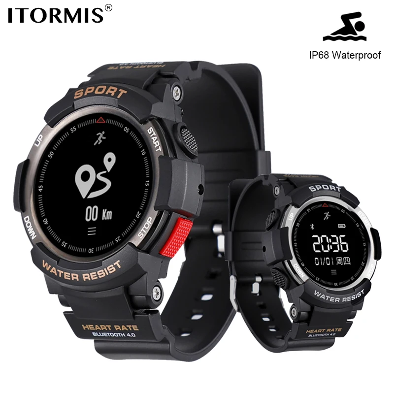 ITORMIS Bluetooth Smart Watch SmartWatch for Sport with IP68 Waterproof Heart Rate Fitness Tracker Pedometer Calorie Android IOS