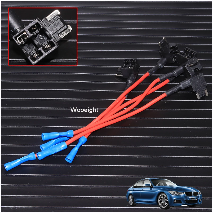 Wooeight 5Pcs Car Auto Add-A-Circuit Micro Mini Fuse Tap Adapter Holder 32V Low Profile APS ATT Micro Blade Fuse (5)