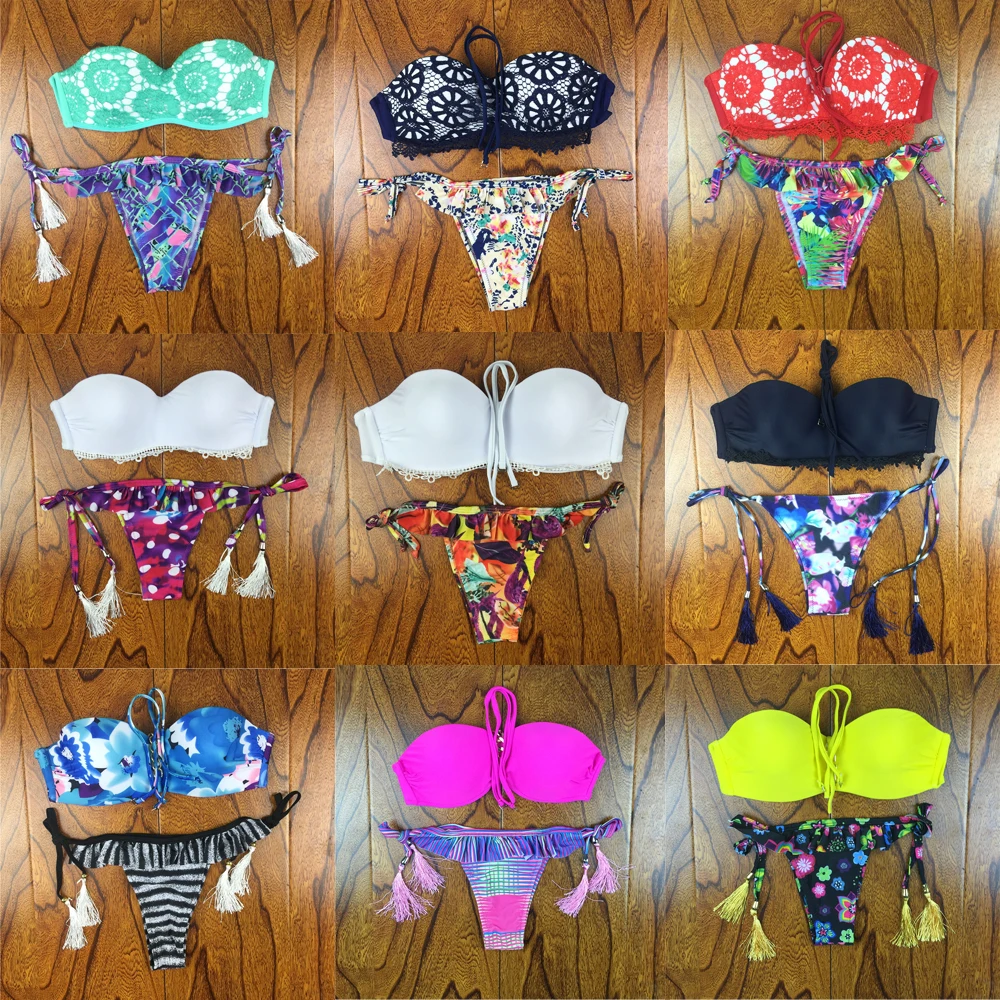 2018 Brazilian Bikini Women Crochet Lace Swimsuit Sexy Bathing Suit Swimwear Bandeau Bikinis Set Biquine Maillot De Bain 2018 Brazilian Bikini Women Crochet Lace Swimsuit Sexy Bathing Suit Swimwear Bandeau Bikinis Set Biquine Maillot De Bain