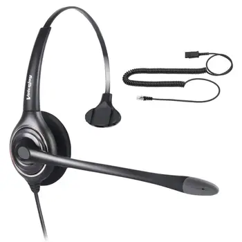 

Office Headset with Microphone and Quick Disconnect for Aastra Allworx Adtran Alcatel Lucent AltiGen Comdial Digium Mitel Phones