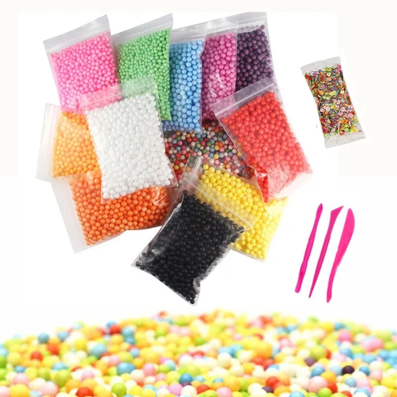 15 Bag Set Colorful Round Foam Balls Crystal Bottle Decoration