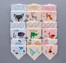 2 pcs/lot b&eacute;b&eacute; bavoirs coton doux bandana &eacute;charpe burp tissu pour nouveau-n&eacute; b&eacute;b&eacute; fille gar&ccedil;on flamingo triangle bib(China)