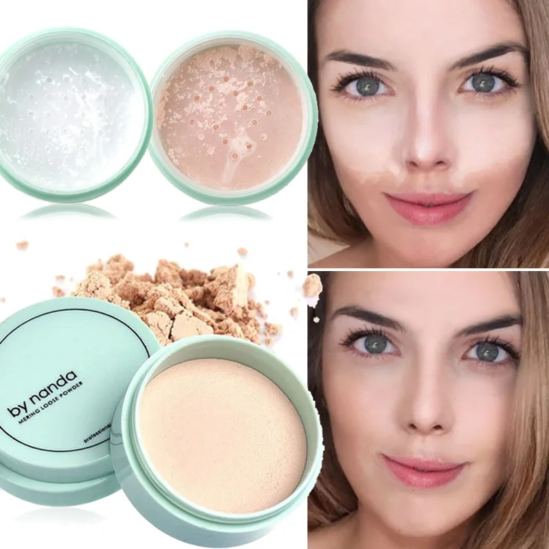 

3 Color Loose Powder Oil-Control Concealer White Face Makeup Mineral Translucent Setting Finish Matte Foundation