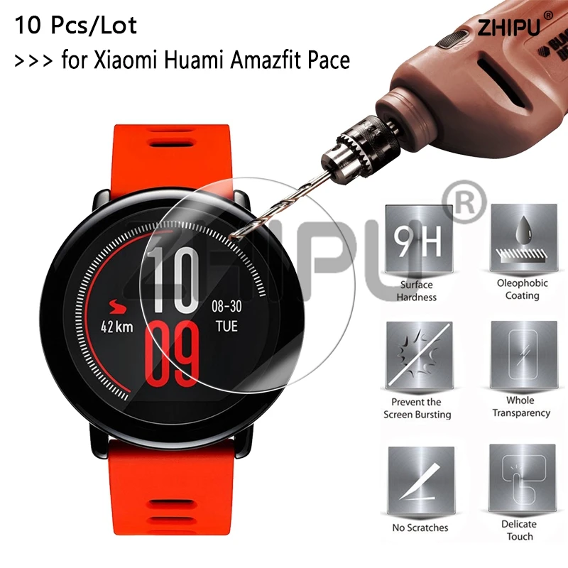 10 шт./партия 9H Премиум Закаленное стекло для Xiaomi Huami Amazfit Pace gps спортивные Смарт-часы защита экрана Защитная пленка