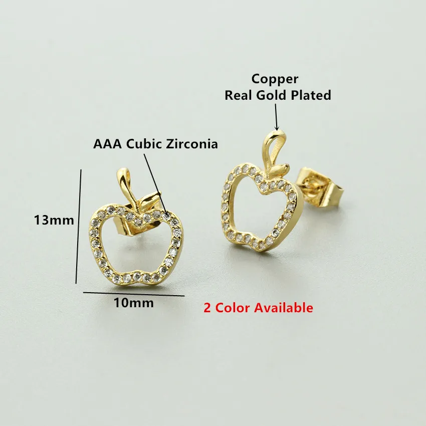 Великолепная сказка самые популярные медные серьги в форме яблока с золотым цветом Новое поступление модные женские магнитные серьги ювелирные изделия