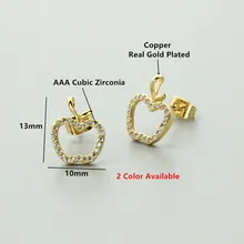 Великолепная сказка самые популярные медные серьги в форме яблока с золотым цветом Новое поступление модные женские магнитные серьги ювелирные изделия