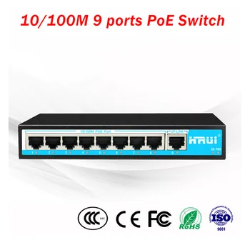 

Professional 10/100M 9 ports PoE Switch plug and play LED indicators for IP Camera Network Switch Devices Network Switch