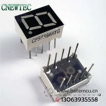 

CPS03911AYG Common Cathode 1Bit Digital Tube 7 segment 0.39" Green LED Display 10PCS/LOT
