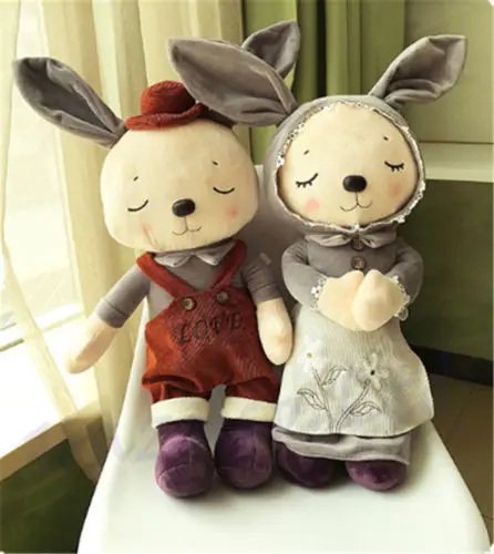 

Cute Rabbit Bunny Country Boy&Girl Stuffed Dolls Plush Toy