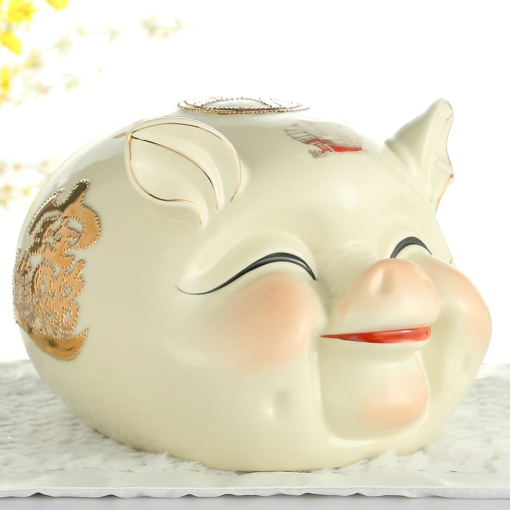 Ceramic Pig Bank Animal Piggy Bank Money Box Saving Coin Money Box Safe
