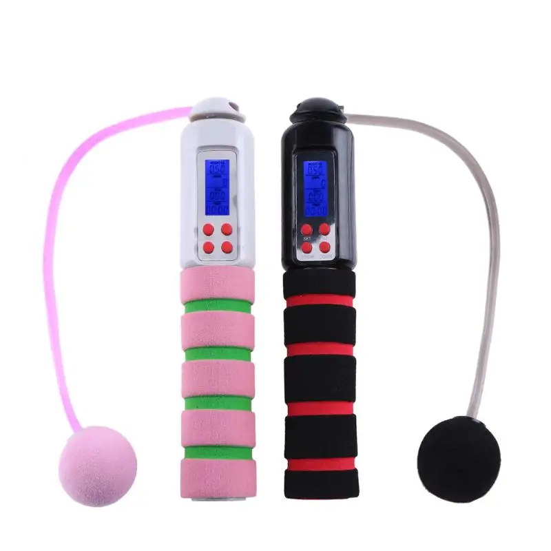 

Wireless Jump Ropes Skipping Wire with Counter Fitness Crossfit Exercise Training Fast Speed Counting sponge handle Jumping Rope