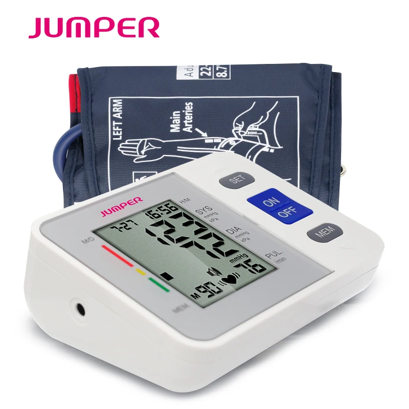 

Home use Health Care Digital LCD Upper Arm Blood Pressure Monitor Heart Beat Meter Machine Tonometer for Measuring Automatic