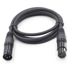 1 м длинные 3 Булавки XLR мужчин и женщин DMX512 Удлинительный кабель