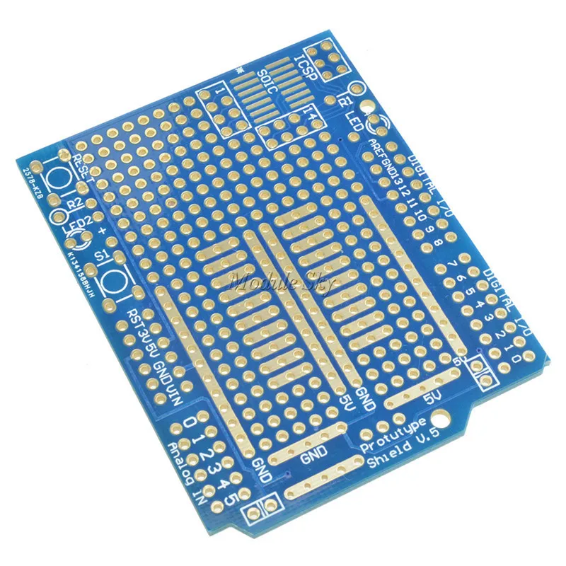 

Prototype PCB for Arduino UNO R3 Shield Board FR-4 Fiber 2mm+2.54mm Pitch DIY