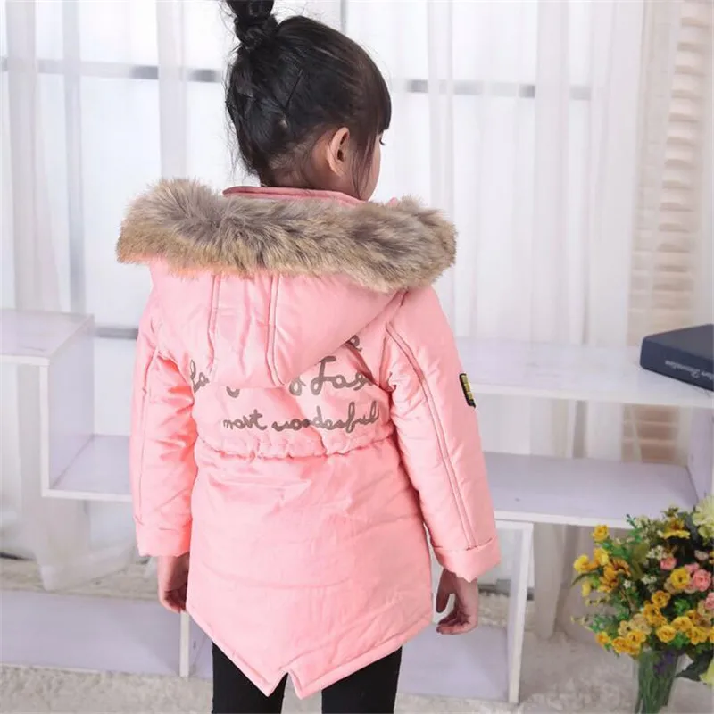 

2018 Warm Thick Girls Winter Coat Brand Quality Childrens Parkas Winter Jackets Coats For Girls Clothing kids Cotton jacket