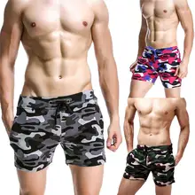 Камуфляжные шорты Низкая талия с карманом короткие Для мужчин спортивные шорты для бега активных тренировок бег трусцой Фитнес тренировки шорты