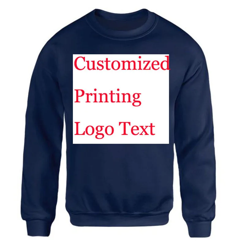 Custom logo Sweatshirt Women Men Embroidery Print Customized Made