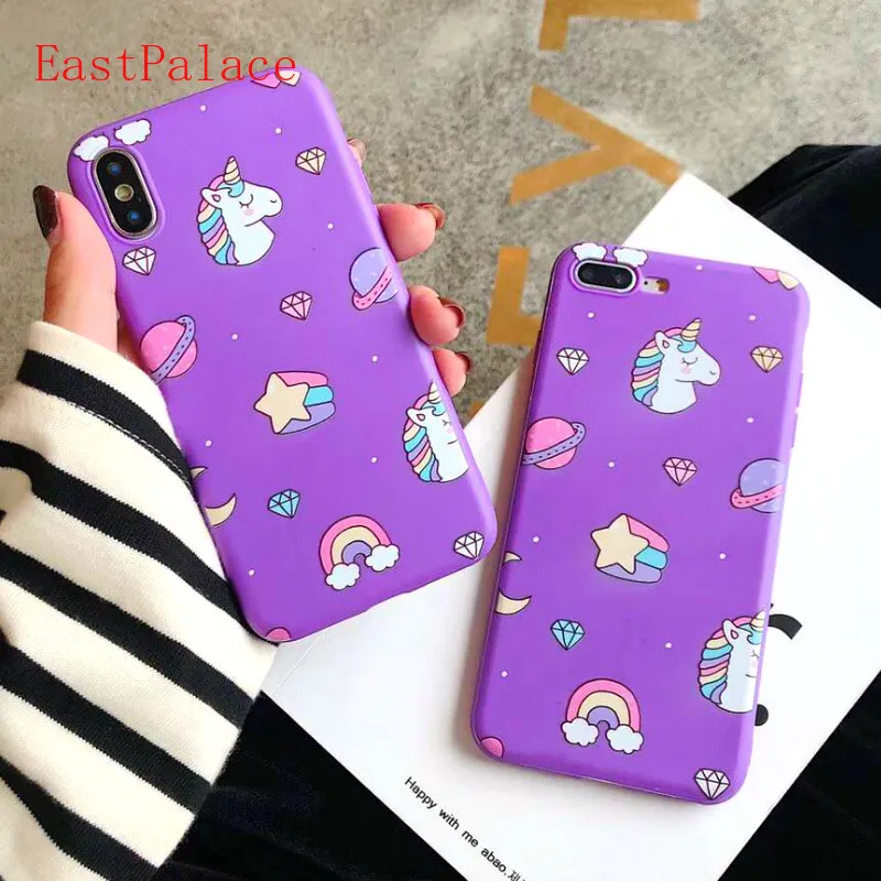 Роскошный прозрачный 3D чехол для телефона Kawaii Unicorn Для Iphone XS X MAX XR 6 S 7 8 Plus plus милый
