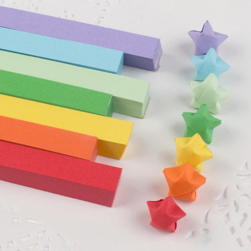 255pcs Handicraft Origami Lucky Star Paper Strips Diy