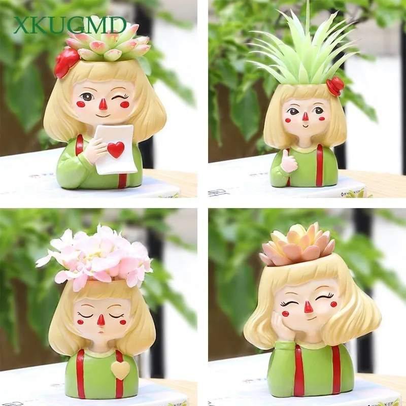 

Household Ghost Horse Girl Desktop Decoration Balcony Micro Landscape Resin Meaty Potted Living Room Handmade Decorations
