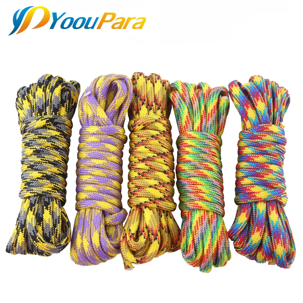 

100 Pcs 3 Meters Paracord Random Colors 550 Paracord Rope Cuerda Escalada 7Strand Parachute Campling Survival Paracord Bracelet