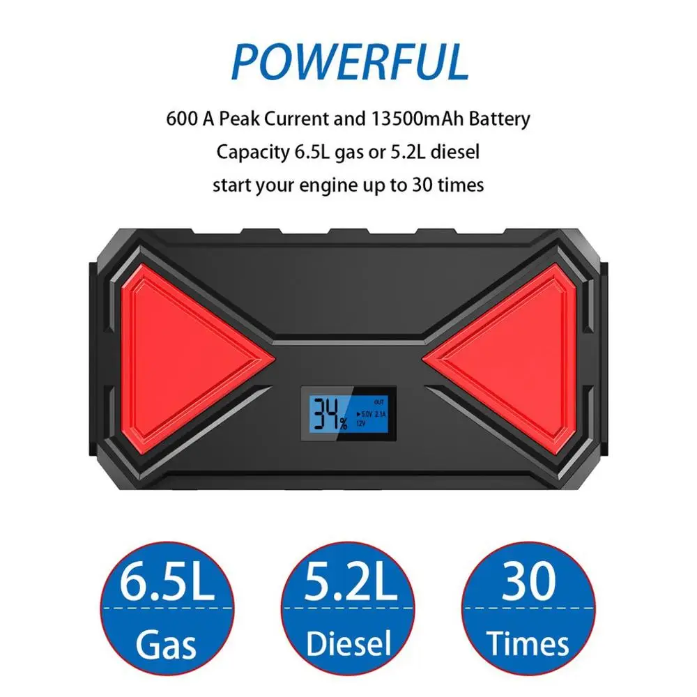 

Light Weight Emergency Mini Batteries Charger Dual Mode Micro Car Jump Starter Booster Power Bank