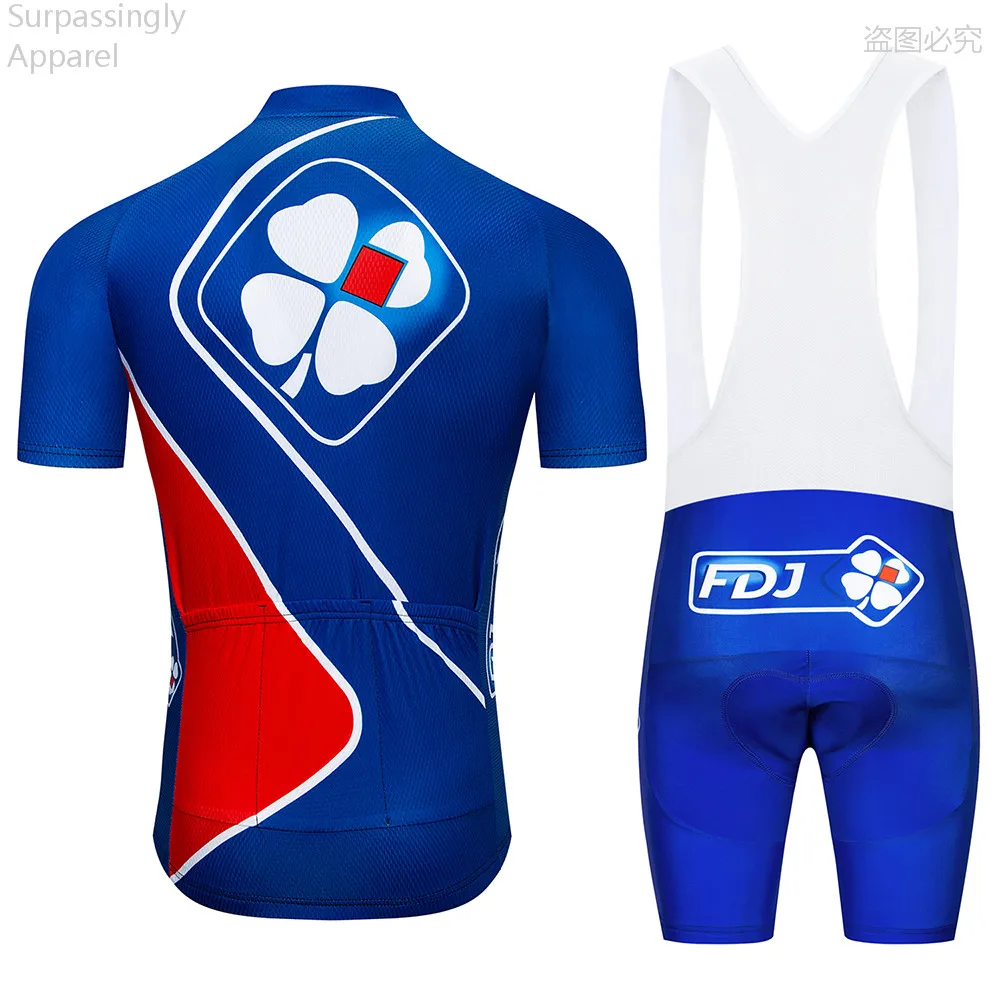 MTB Pro UCI Tour Team FDJ Велоспорт комплекты одежды велосипед Джерси Мужская велосипедная одежда летние велосипедные майки 16D набор велошорт