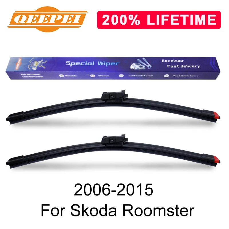 QEEPEI Replace Wiper Blade For Skoda Roomster 2006-2015 Silicone Rubber Windshield Windscreen Auto Car Accessories | Автомобили и
