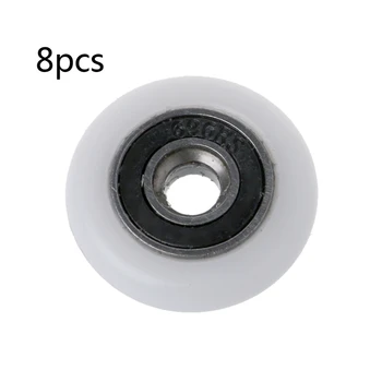 

8 Pcs Shower Door Runner Rollers Wheels Pulleys Replacement Parts 23mm Diameter