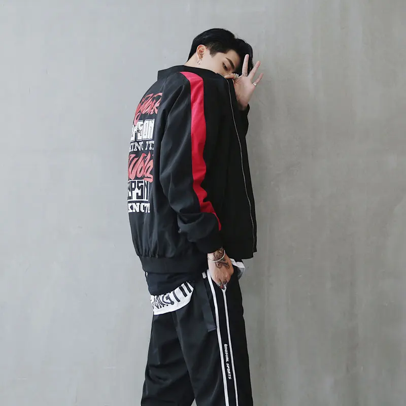 Bomber Jacket Men Pilot Printed Streetwear  (5)