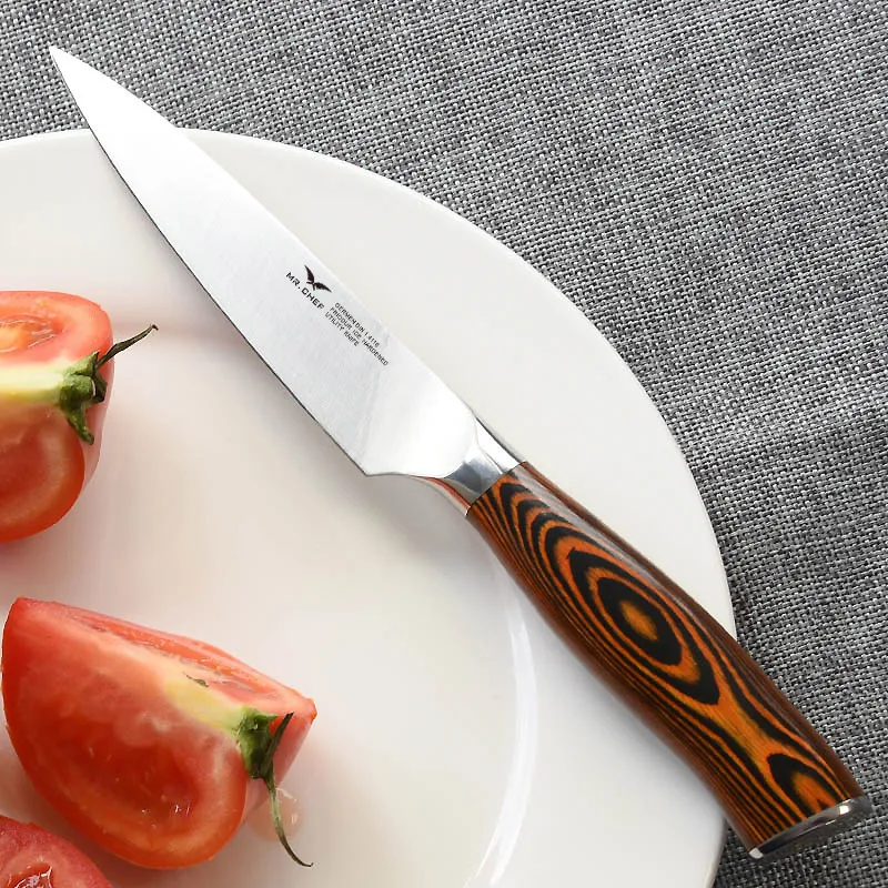 " дюймовый универсальный нож mulit фиксированный нож для нарезки овощей и мяса Профессиональные Кухонные гаджеты pakkawood ручка очень острый