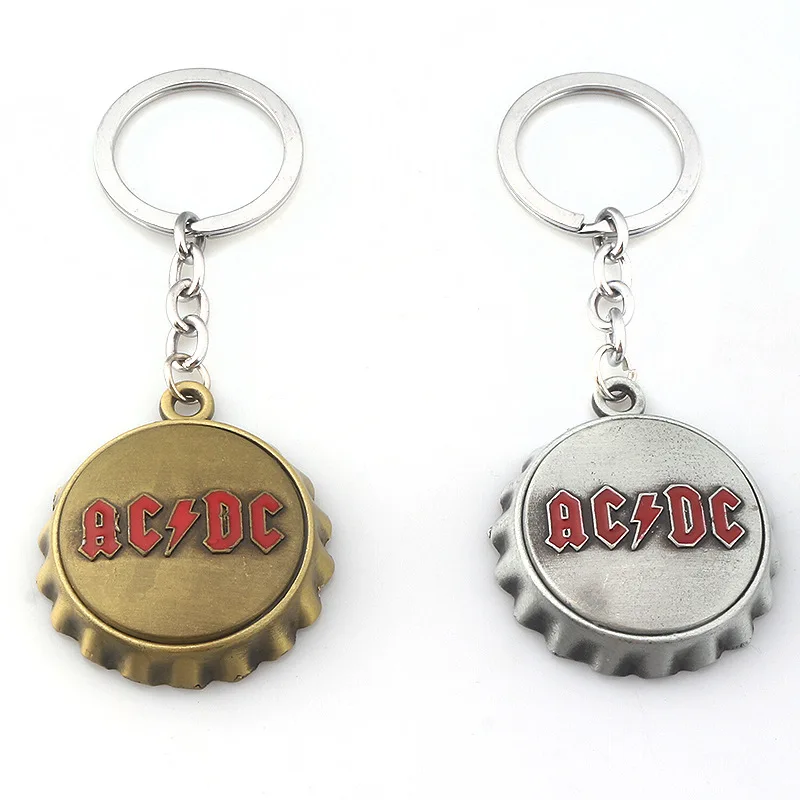 

Rock Band Souvenirs Gift ACDC Keychain Beer Design AC/DC Logo Fashion ac dcZinc Alloy Key Chain Bottle Opener Drop Shipping