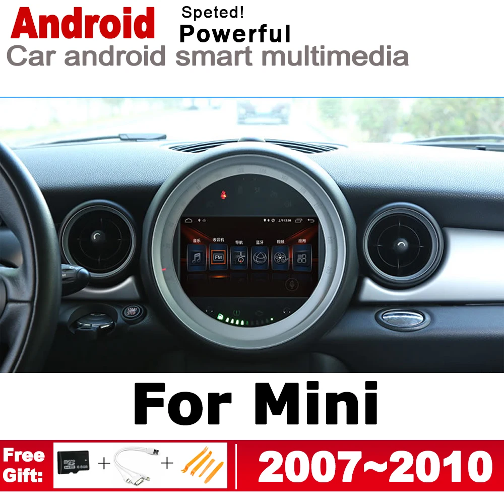 Android 2 DIN автомобильный DVD gps для мини-Люка One Cooper 2007~ 2010 навигационная карта мультимедийный плеер HD стерео радио ips WiFi система