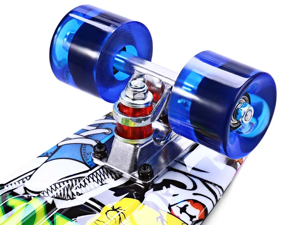 CL - 85 Printing Graffiti Style Skateboard Complete 22 inch Retro Cruiser Longboard