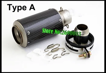 

Type A / Type B Inlet 51mm Carbon Fiber Motorcycle Exhaust Pipe Muffler GP Racing Modified Motorbike Exhaust Tailpipe Escape